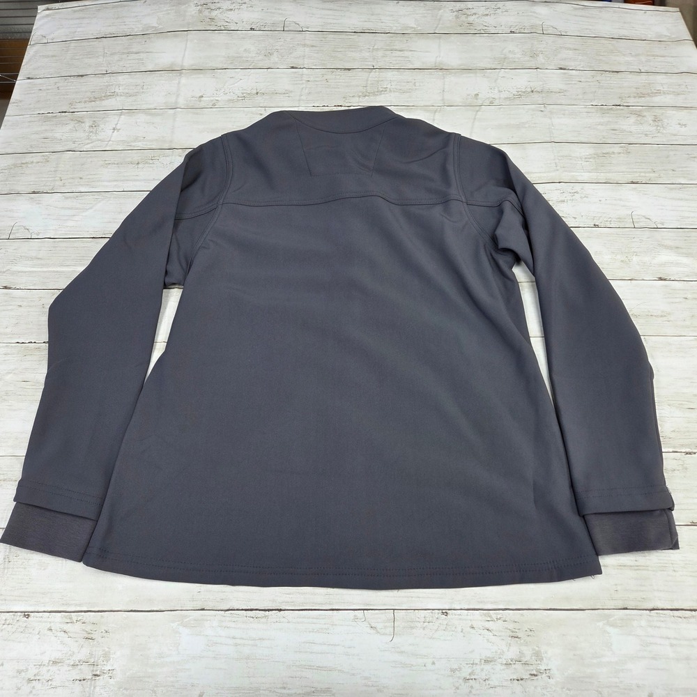 Carhartt Jacket Mens L Gray Modern Fit Full Zip Fleece Scrub Jacket - Picture 8 of 11